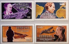 Senegal 1993 A 1252-D 970A-D Jean Mermoz Pilot Airplanes Planes MNH
