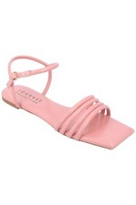 Journee Collection Women's Lyddea Multi Strap Sandals Pink