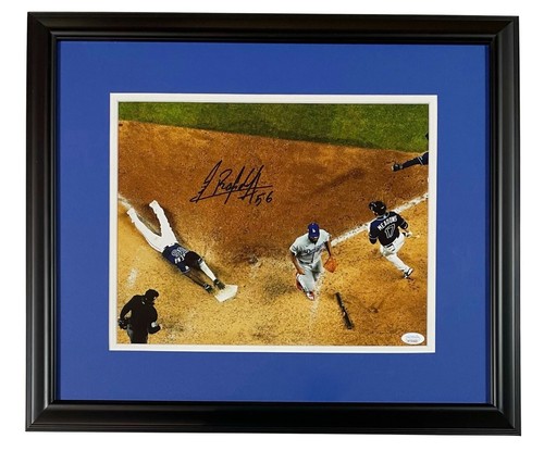 RANDY AROZARENA Autograph SIGNED 11x14 W.S. PHOTO FRAMED T.B.RAYS JSA WITNESS - Picture 7 of 8