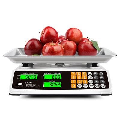 Price Computing Scale 88lb/40kg Commercial Food Scale for Produce Meat Weighi...