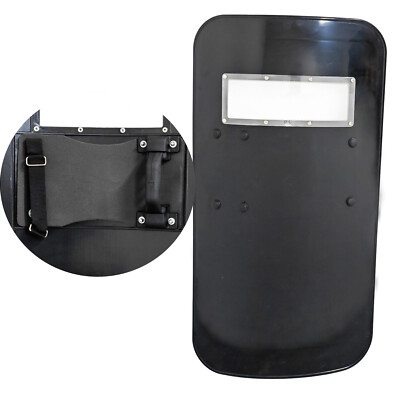 Anti-riot Shield Security Protection Hand-Held Rectangle Black Color 19''x35''