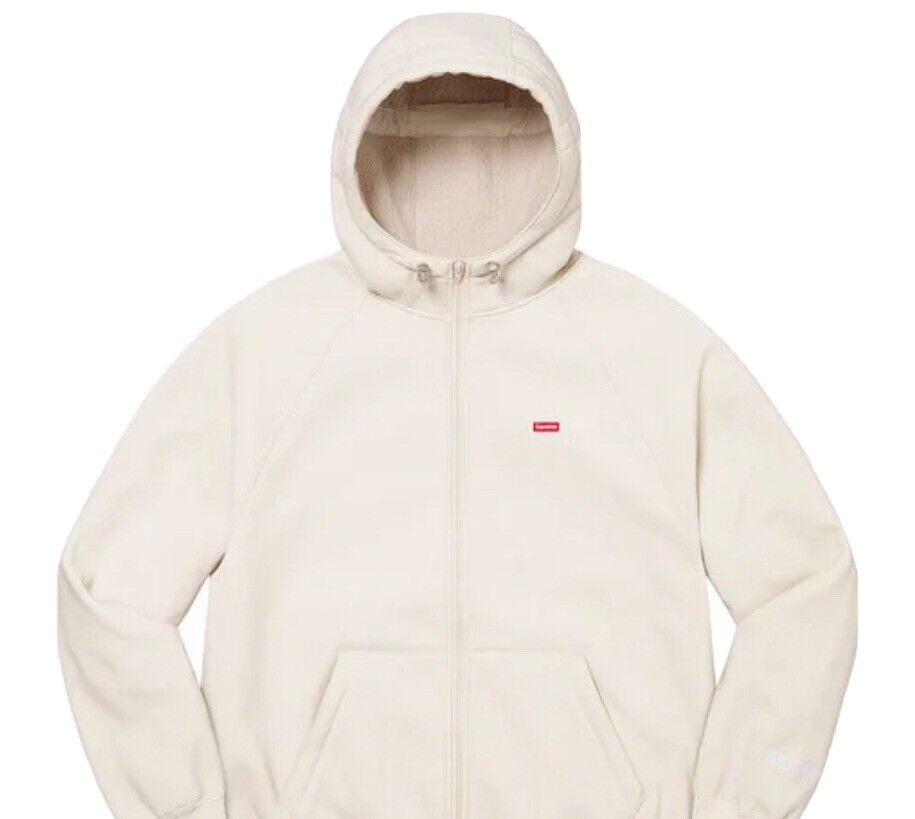 Supreme WINDSTOPPER Zip Up Hooded Sweatshirt Size Large White 100%  Authentic!