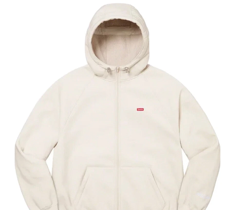 Sweat à capuche zippé Supreme WINDSTOPPER taille L blanc 100% authentique ! 