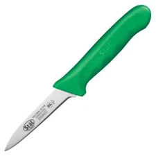 Winco 3.25" Commercial-Grade Paring Knife, Green (2 Pack)