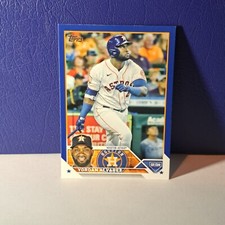 #181 Yordan Alvarez Houston Astros 2023 Topps Royal Blue Parallel Baseball Card