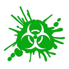 Biohazard Sticker Toxic Material Decal