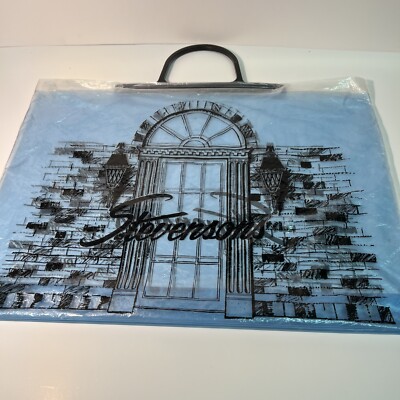 Vintage Stevensons Plastic Shopping Bag Snap Closure Handles Graphics ...