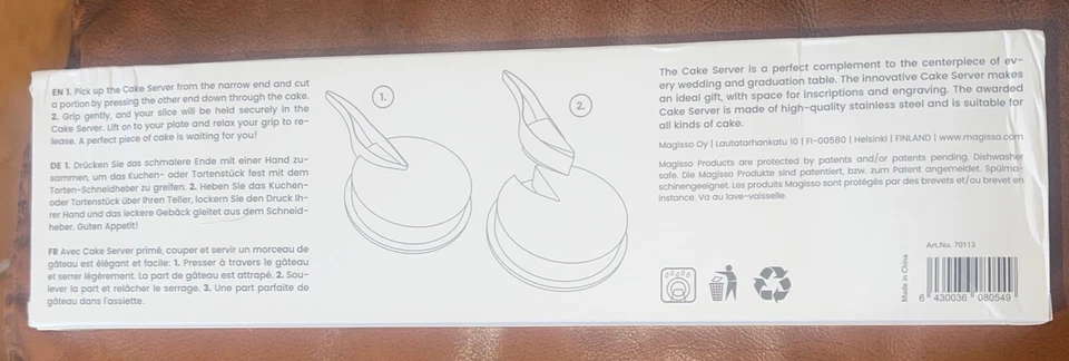 Cake server Slicer Cutter magisso-stainless steel- new Perfect Piece - Image 2 of 2