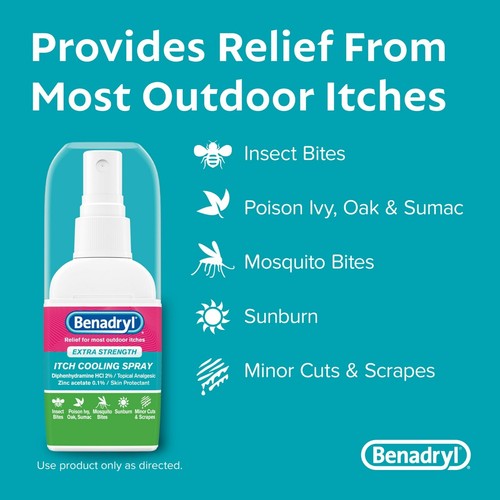 Benadryl EXTRA STÄRKE ITCH KÜHLSPRAY topisches Analgetikum / Hautschutzmittel - Bild 4 von 11