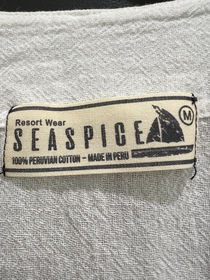 Seaspice Resort Wear Medium White Peruvian Cotton Cover Up Dress eBay