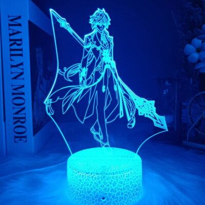 Genshin Impact LED Nachtlicht 3D Illusion Anime Lampe Dekor Kindergeschenk Gift