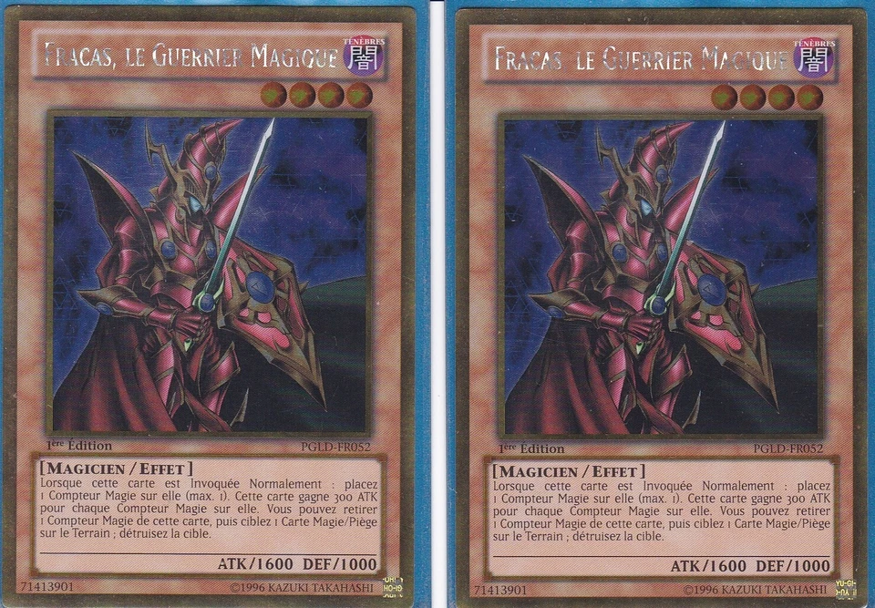Yu-Gi-Oh! 2x Fracas le Guerrier Magique PGLD-FR052 1ère Premium Gold Format Goat - Photo 1/1