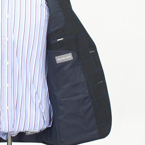 Abrigo Blazer Chaqueta Michael Kors 38R Gris Deportivo Cuadros 2B Poliéster - Imagen 10 de 11