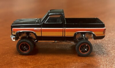 Hot Wheels 83 chevy silverado custom Truck With Real Riders Lifted