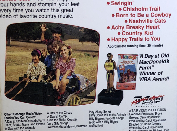 Kidsongs Country Sing Along VHS 1994-Warner Bros.-VERY RARE