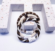 KHAKI -Original Roll-On  Bracelets, 7" round, made in Nepal 1 3 Sets 