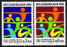 UN-Vie Int Youth Year 1985 MNH-4,20 Euro