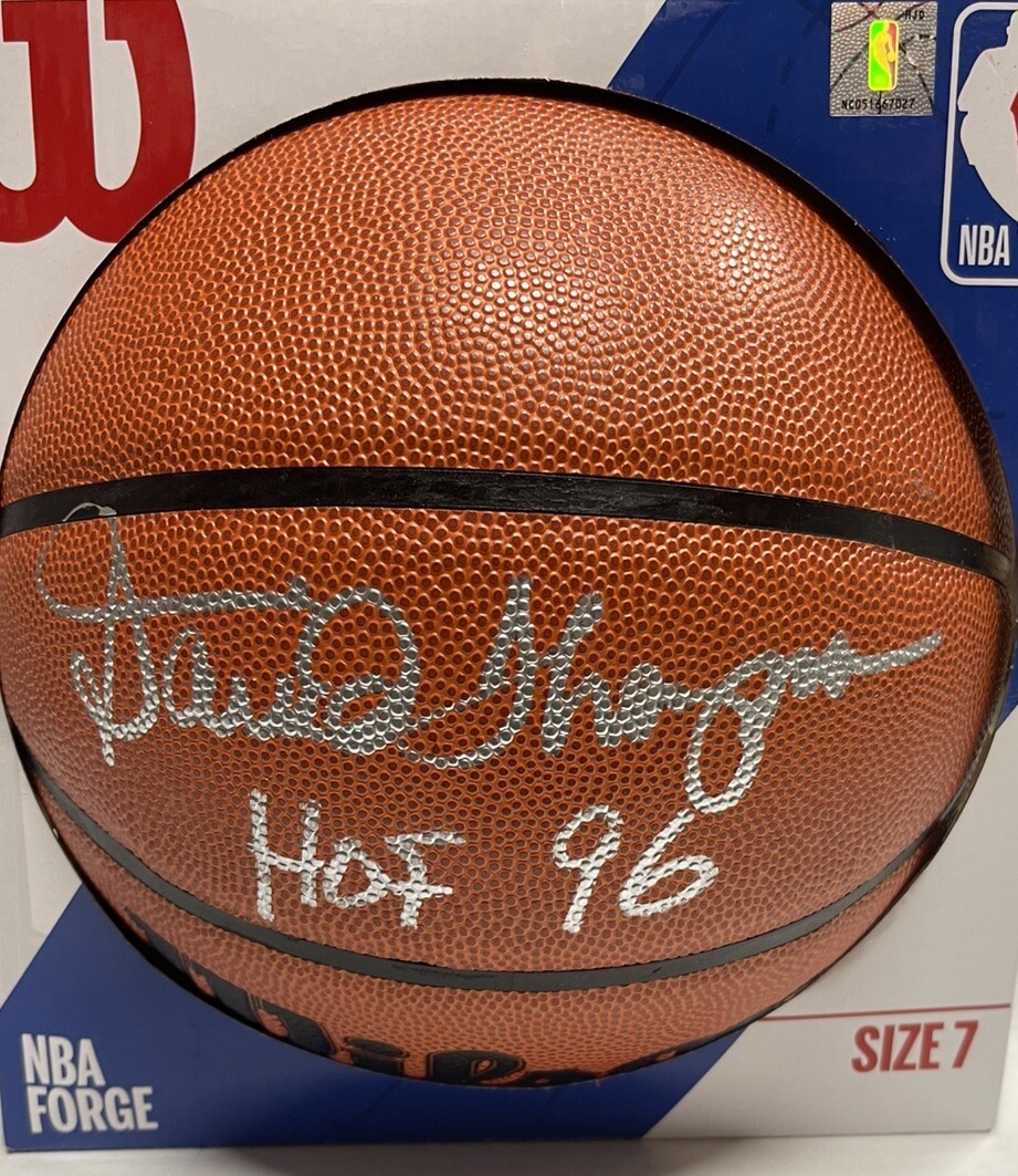 David Thompson Autographed Signed Denver Nuggets #33 Wilson NBA BASKETBALL HOF 1996 JSA 