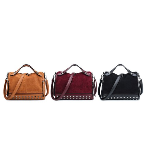 Damen Schultertasche Tasche Handtasche Handtaschen Nieten europäische Mode mattiert - Bild 9 von 18