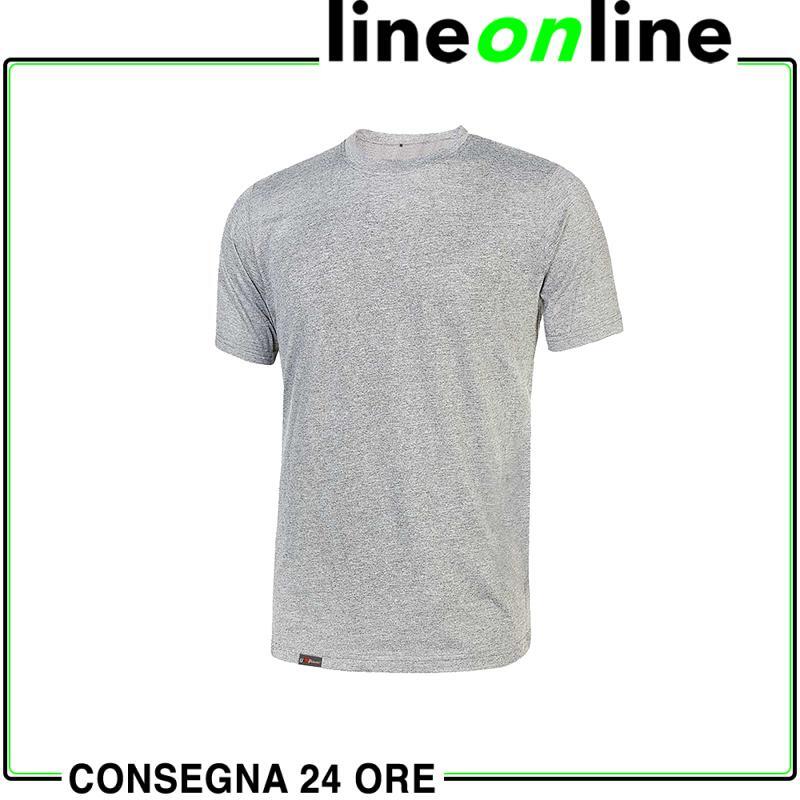 T-shirt da lavoro U-Power Linear-Grigio Chiaro-M