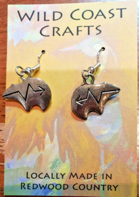 Silver Bear Totem Earrings