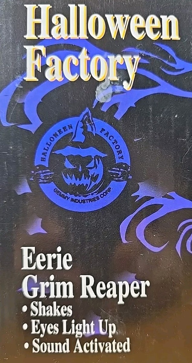 Gemmy Halloween Factory EERIE GRIM REAPER Decoration Shake Groan