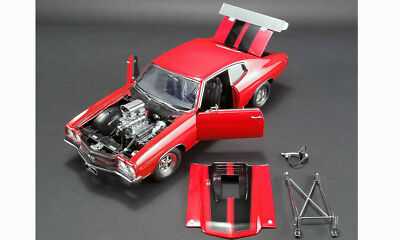 1/18 ACME 1970 Chevrolet Chevelle Drag Outlaws in Red with Black Stripes