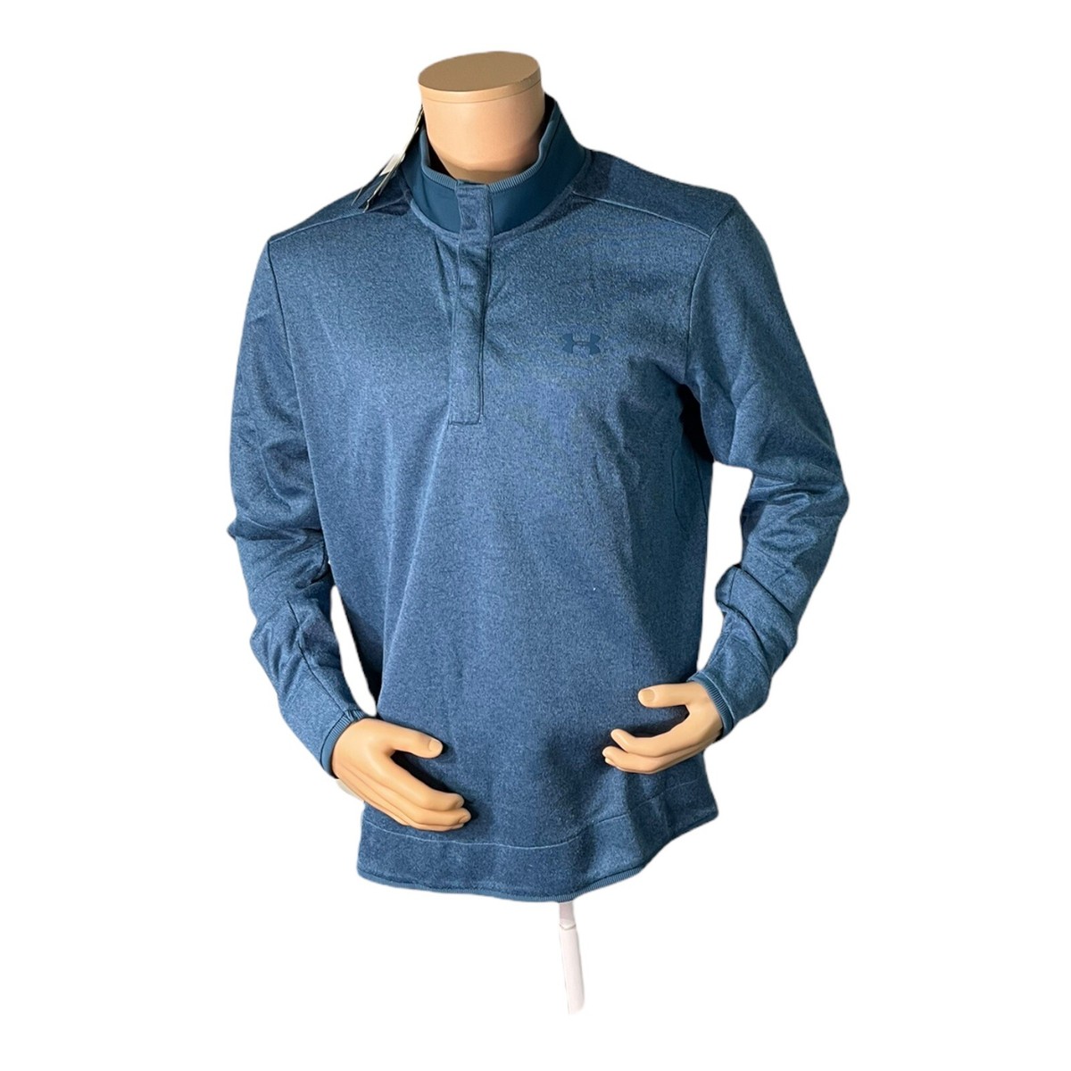 Under Armour Golf Storm Sweater Fleece Snap Mock Blue 1329832-414 Men Sz XL  NEW