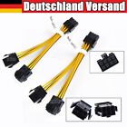 2 Stück PCIe PCI Express 8Pin Stecker zu Dual 6Pin Buchse Videokarte Y-Splitter