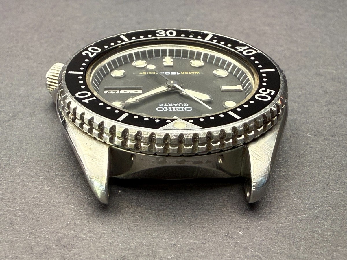 Vintage SEIKO 6458-6000 Diver 150m Men's Qz Watch JP Day