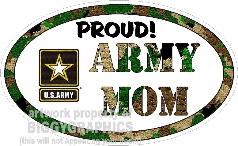 BIGGYGRAPHICS ARMY MOM VINYL DECAL PROUD