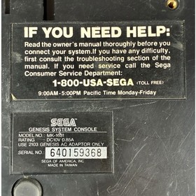 Sega Genesis Model 2 MK-1631 Console Only Tested Working 16-Bit Retro Gaming