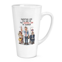 Gift Base Kaffeetasse Latte Becher 17Oz Groß Weiß Keramik