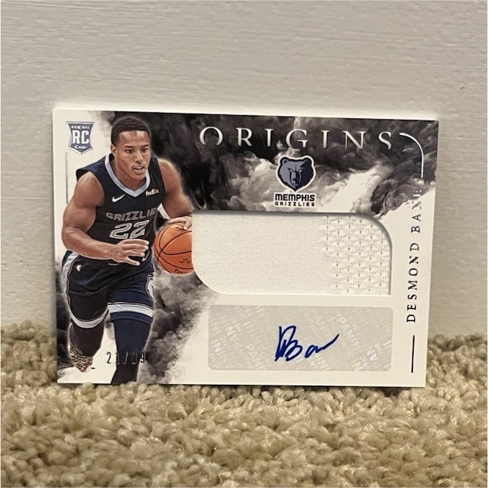 Panini Origins Desmond Bane Rookie Auto Patch 21/99 Memphis Grizzlies