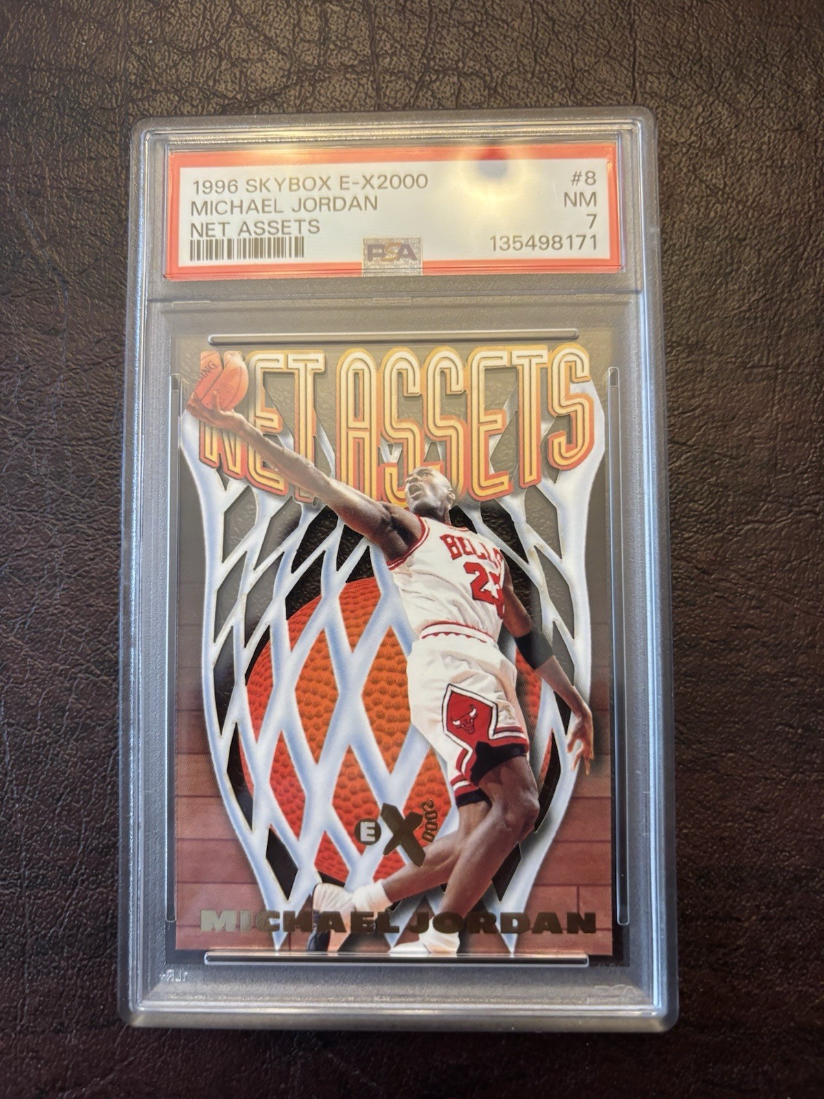 1996 SKYBOX E-X2000 NET ASSETS #8 MICHAEL JORDAN PSA 7 Looks Better