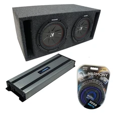 Universal Car Stereo Slot S Port Dual 12 Kicker CompR CWR12 Sub Box HA-A1500.1