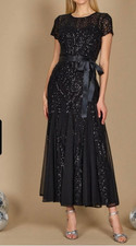 R M richards dress Sequins Regular Sizes/ Plus Sizes Short Sleeves And Elegant