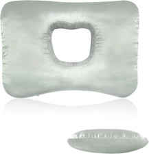 Ear Piercing Pillow for Side Sleepers with Ear-Shaped Hole for Ear Pain, Reversi