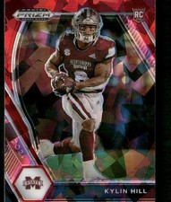 2021 Panini Prizm Draft Picks Collegiate #118 Kylin Hill Red Ice
