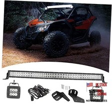 Front Windshield Brackets Mount w/42 240W Curved Light Bar Bracket Light Wring