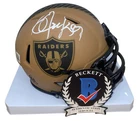 BO JACKSON SIGNED OAKLAND RAIDERS STS MINI HELMET BECKETT COA LAS VEGAS 1W058831