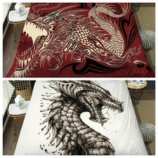 3D Dragon Background Quilt Cover Duvet Cover Comforter set