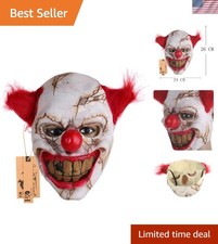Hauntingly Funny Clown Horror Mask - Perfect for Masquerade  Costume Parties