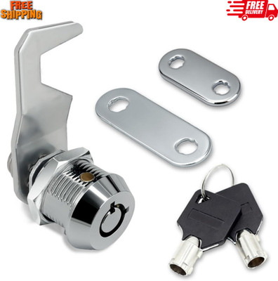 US General 5/8 Inch Black Toolbox Lock Replacement, Keyed Alike Cabinet Cam