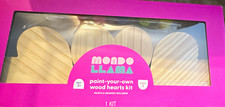Mondo Llama Paint-Your-Own Wood Hearts Kit Heart Box w/ Paint Pots  Brushes