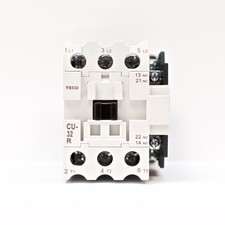TECO CU-32R magnetic contactor, 50 Amp, 3 phase, 220v coil, 3A1a1b NO and NC