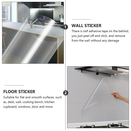 3 rollos de pegatinas a prueba de aceite para azulejos de cocina baño protector de pared autoadhesivo - Imagen 3 de 12