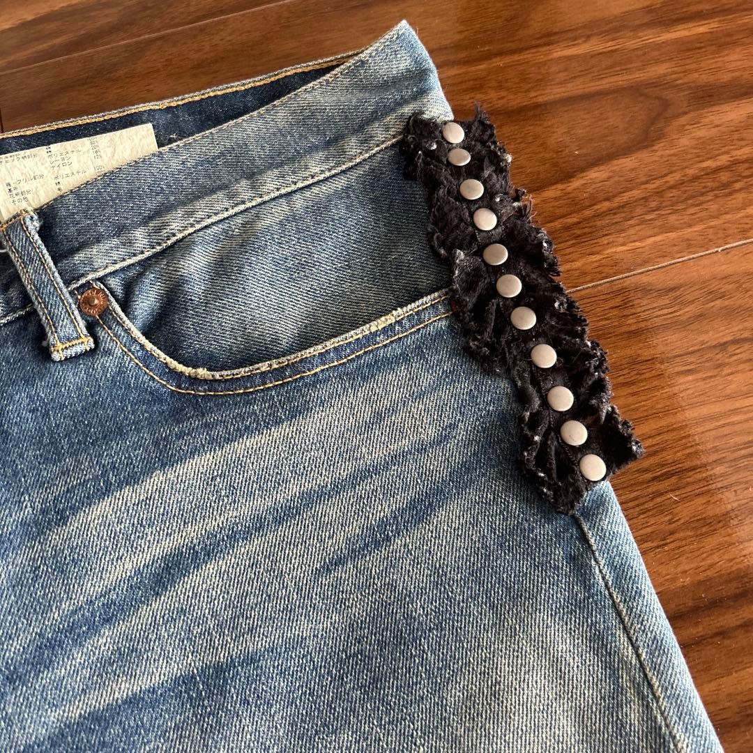 Junya Watanabe Denim Patchwork Studded Jeans S Bl… - image 6