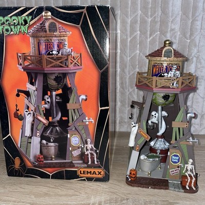 Lemax Spooky Town Spooky Springs Water Tower Halloween Table Accent #93410