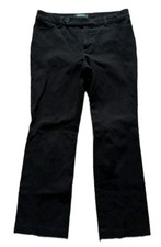 Women's Ralph Lauren Adelle Pants Size 4 Petite Black Stretch Cotton Trousers